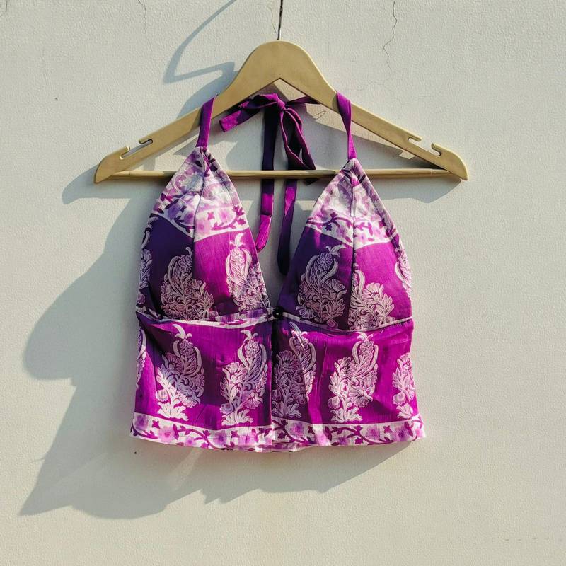 Lavender-tree-cotton-mul-top-kj0807