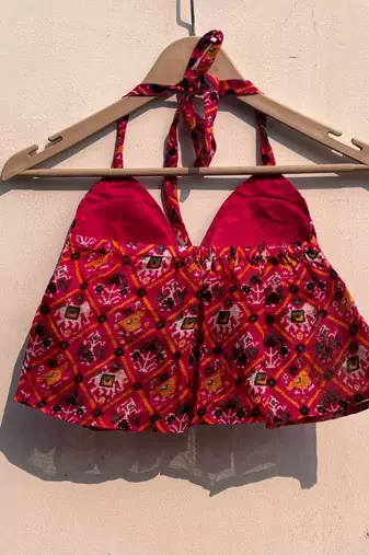Pink-patola-kota-doria-cotton-bralette-kj0809
