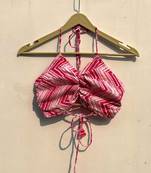 Pink-white-zig-zag-criss-cross-katha-cotton-top-kj0811