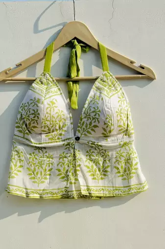 Light-green-tree-cotton-mul-removable-pad-top-kj0813