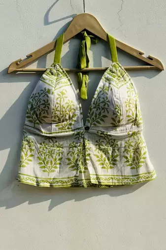 Light-green-tree-cotton-mul-removable-pad-top-kj0813
