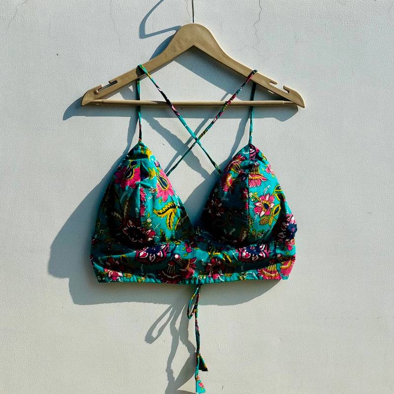 Rama-green-jaal-cotton-removable-pad-bra-kj0818