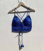 Blue-bandhej-kota-doria-removable-pad-bra-kj0827