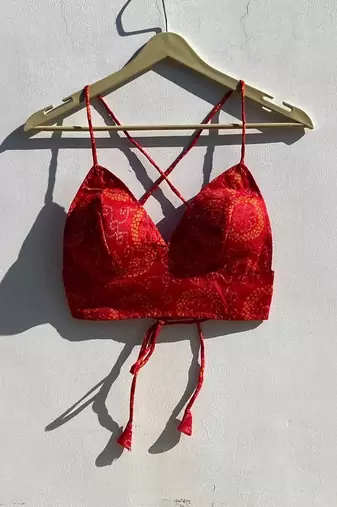 Orange-bandhej-kota-doria-removable-pad-bra-kj0828