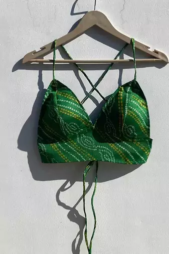 Green-bandhej-kota-doria-removable-pad-bra-kj0829