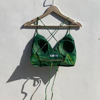 Green-bandhej-kota-doria-removable-pad-bra-kj0829 2