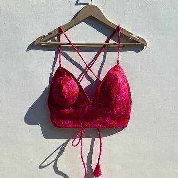 Pink-bandhej-kota-doria-removable-pad-bra-kj0830 1