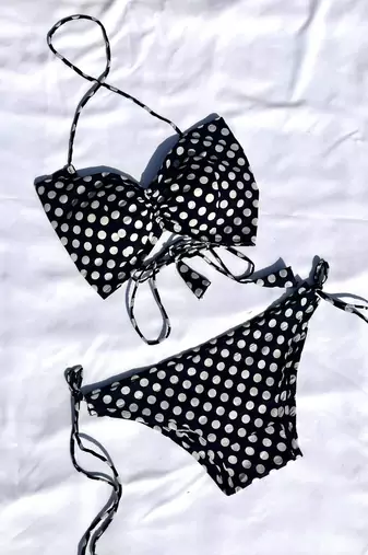 Polka-beach-wear-set-kj0835