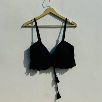 Black-crush-cotton-removable-pads-bra-kj0836 1