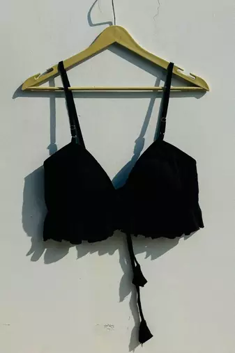 Black-crush-cotton-removable-pads-bra-kj0836