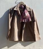 Brown-khadi-shirt-and-dusty-pink-bra-combo-kj0849