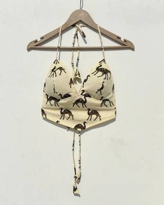Olive-green-camel-removable-pads-bra-kj0897 1