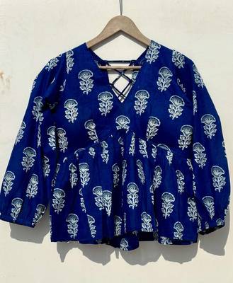 Blue-butti-deep-v-neck-removable-pads-top-kj0900 1