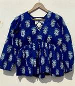 Blue-butti-deep-v-neck-removable-pads-top-kj0900