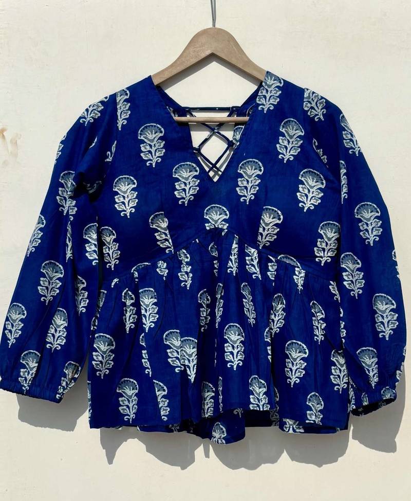 Blue-butti-deep-v-neck-removable-pads-top-kj0900