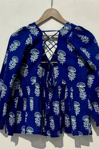Blue-butti-deep-v-neck-removable-pads-top-kj0900