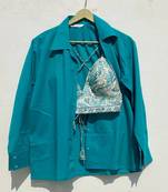 Rama-green-shirt-light-blue-jaal-cotton-removable-pad-bra-combo-kj0928