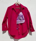 Pink-slub-cotton-flip-flop-shirt-lavender-floral-cotton-bra-combo-kj0932