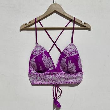 Pink-slub-cotton-flip-flop-shirt-lavender-floral-cotton-bra-combo-kj0932 2