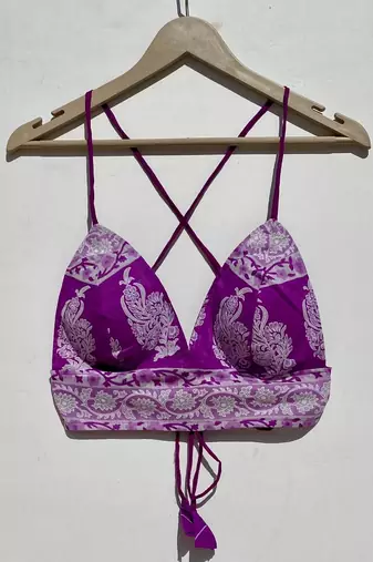 Pink-slub-cotton-flip-flop-shirt-lavender-floral-cotton-bra-combo-kj0932