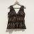 Black-ikat-deep-neck-cut-sleeves-cotton-top-kj0944