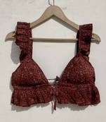 Brown-abstract-frill-removable-pads-bra-kj0962