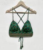 Green-beige-floral-removable-pads-bra-kj10006
