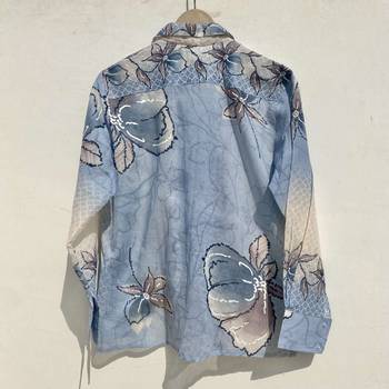 Blue-floral-shirt-and-grey-patch-bra-combo-kj10012 2