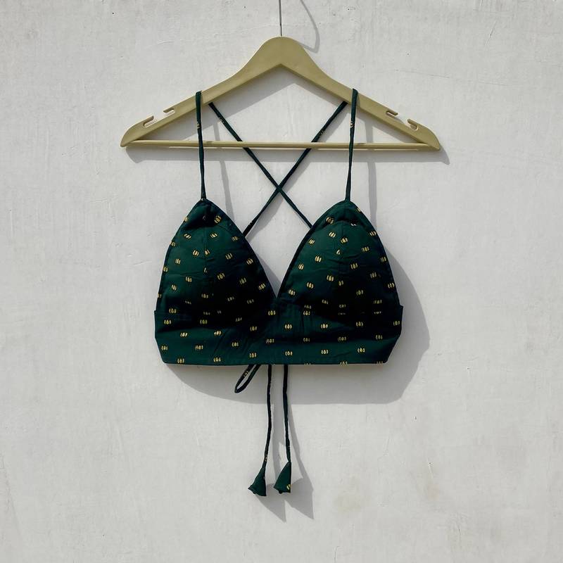 Bottle-green-lotus-removable-pads-bra-kj10019