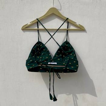 Bottle-green-lotus-removable-pads-bra-kj10019 2