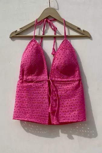 Pink-chikan-bow-removable-pads-top-kj10026