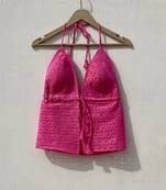 Pink-chikan-bow-removable-pads-top-kj10026