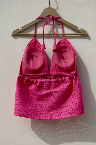 Pink-chikan-bow-removable-pads-top-kj10026