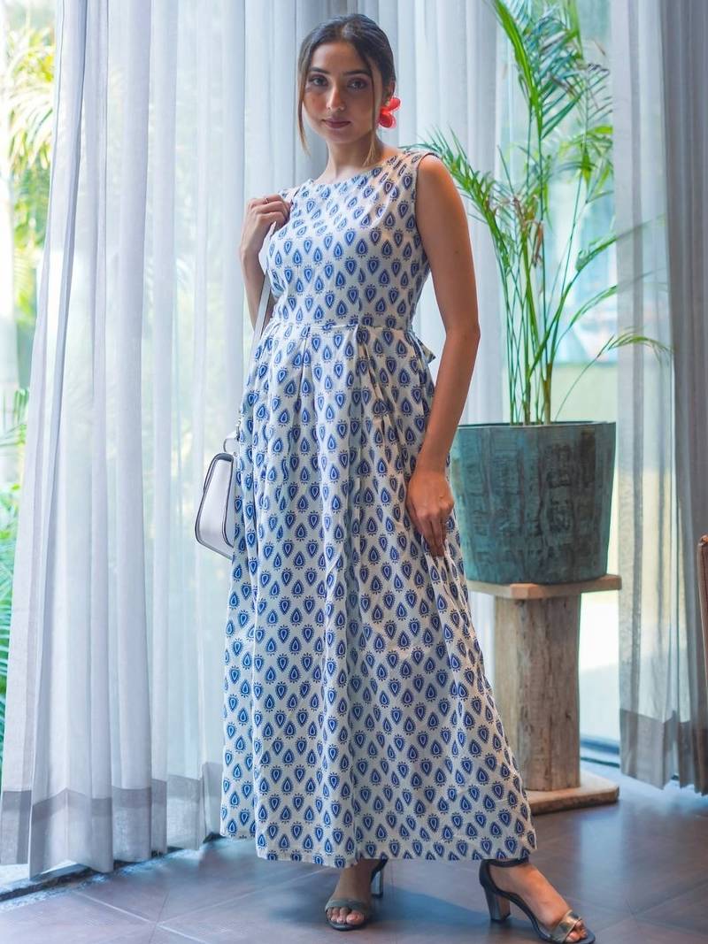 Blue-handblock-cotton-maxi-dress-ghera10048