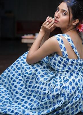 Blue-handblock-cotton-maxi-dress-ghera10048 4