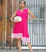 Hot-pink-mulmul-ruffle-dress-1650-gheraa10050