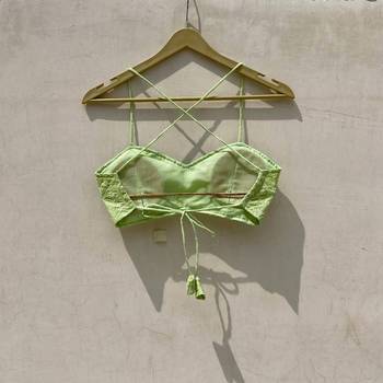Green-chikan-removable-pads-bra-kj10075 2