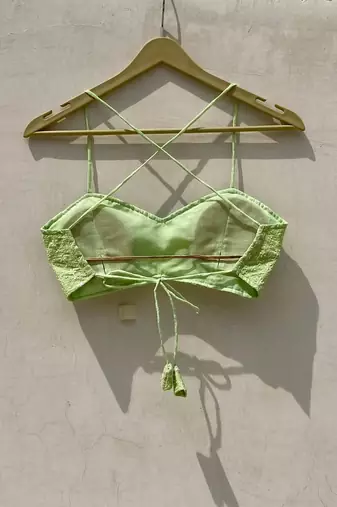 Green-chikan-removable-pads-bra-kj10075