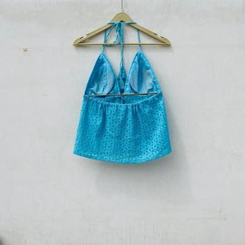 Blue-chikan-front-knot-open-tree-removable-pads-top-kj10076 2