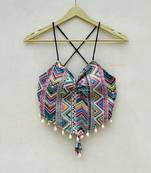 Navratri-rainbow-zog-zag-removable-pads-banasi-brocade-top-kj10110