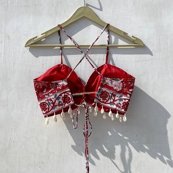 Navratri-red-big-floral-removable-pads-top-kj10119 2
