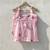 Pink-halter-neck-hand-embroidery-mulmul-with-removable-pads-kurti-top-kj10158