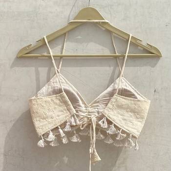 Off-white-chikan-with-pom-pom-removable-pads-top-bralette-kj10180 2