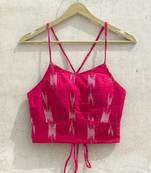 Pink-ikat-criss-cross-removable-pads-top-kj10181