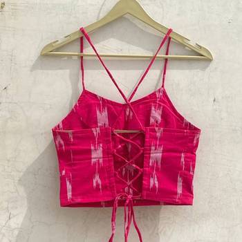 Pink-ikat-criss-cross-removable-pads-top-kj10181 2