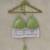 Green-chikan-lace-cotton-bralette-removable-pads-kj10183