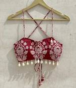 Navratri-wine-floral-bralette-removable-pads-kj10184