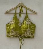 Olive-green-gotta-embroidery-halterneck-criss-cross-removable-pads-top-kj10186