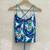 Multi-abstract-paint-criss-cross-back-knot-cotton-removable-pads-denim-top-kj10188
