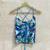 Multi-abstract-paint-criss-cross-back-knot-cotton-removable-pads-denim-top-kj10188
